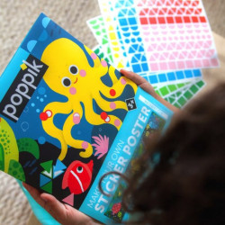 Poster et 750 gommettes - Aquarium