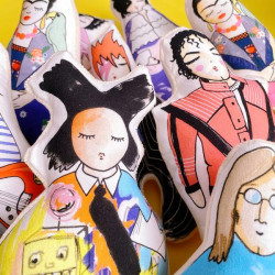 Hochet coussin illustré GOTS- Mr Samo