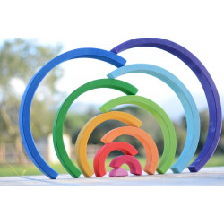 Arc-en-ciel géant en bois 10 pièces 50cm