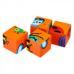 Puzzle 4 cubes - Insectes