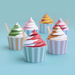 Maquettes en papier - Petites glaces
