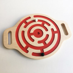 Labyrinthe billes - Jeu équil.  en bois