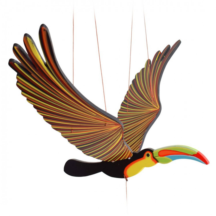 Mobile en bois fait main - Toucan