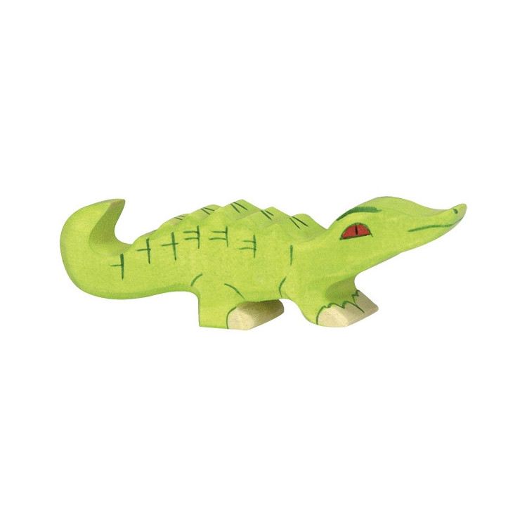Crocodile petit - bois peint main Crocodile petit - bois peint main