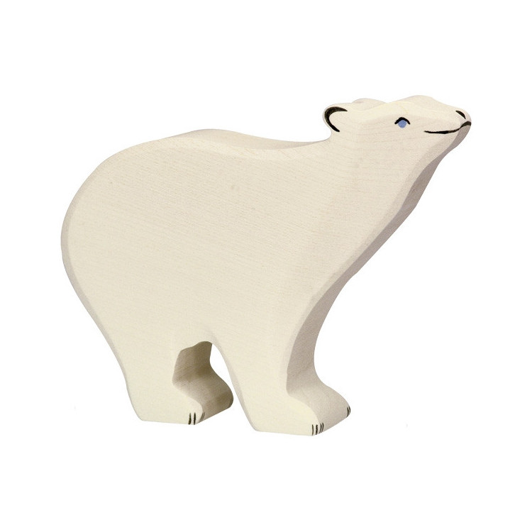 Ours polaire- bois peint main Ours polaire- bois peint main