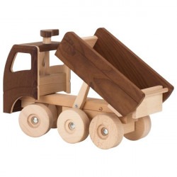 Camion-benne en bois naturel, Goki Nature