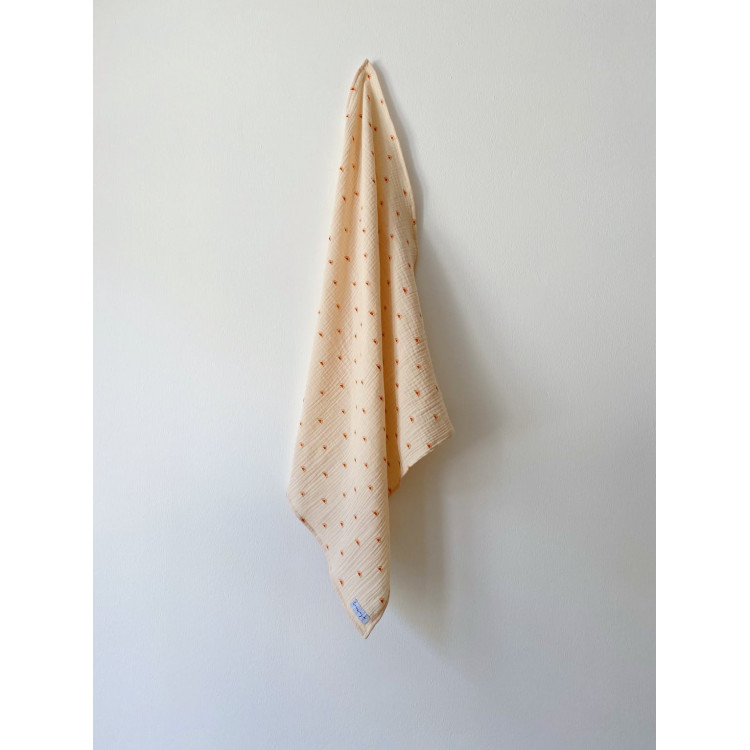 Lange 64x64 cm coton GOTS - Motif soleils Lange 64x64 cm coton GOTS - Motif soleils