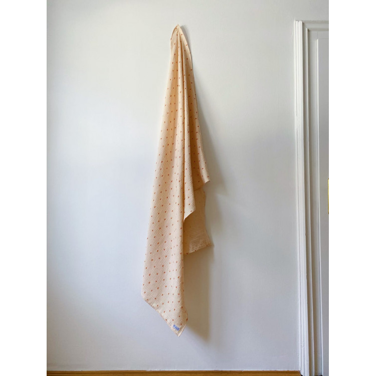 Grand lange 100x114 cm coton GOTS - Motif soleils Grand lange 100x114 cm coton GOTS - Motif soleils