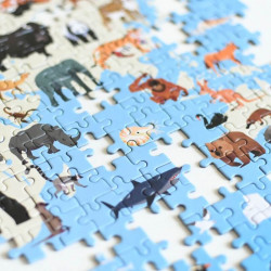 Puzzle éducatif 500 pièces - Animaux du monde