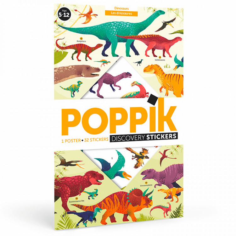 Poster géant et stickers - Dinosaures Poster géant et stickers - Dinosaures