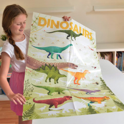 Poster géant et stickers - Dinosaures