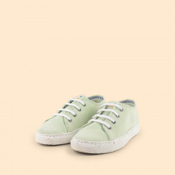 Eco-sneakers en toile anis