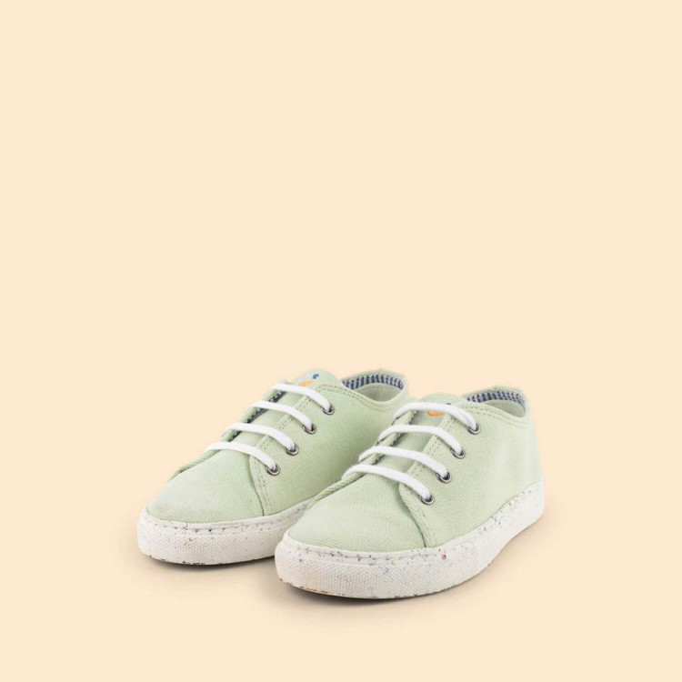 Eco-sneakers en toile anis Eco-sneakers en toile anis