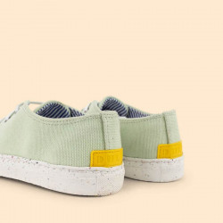 Eco-sneakers en toile anis