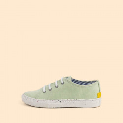 Eco-sneakers en toile anis