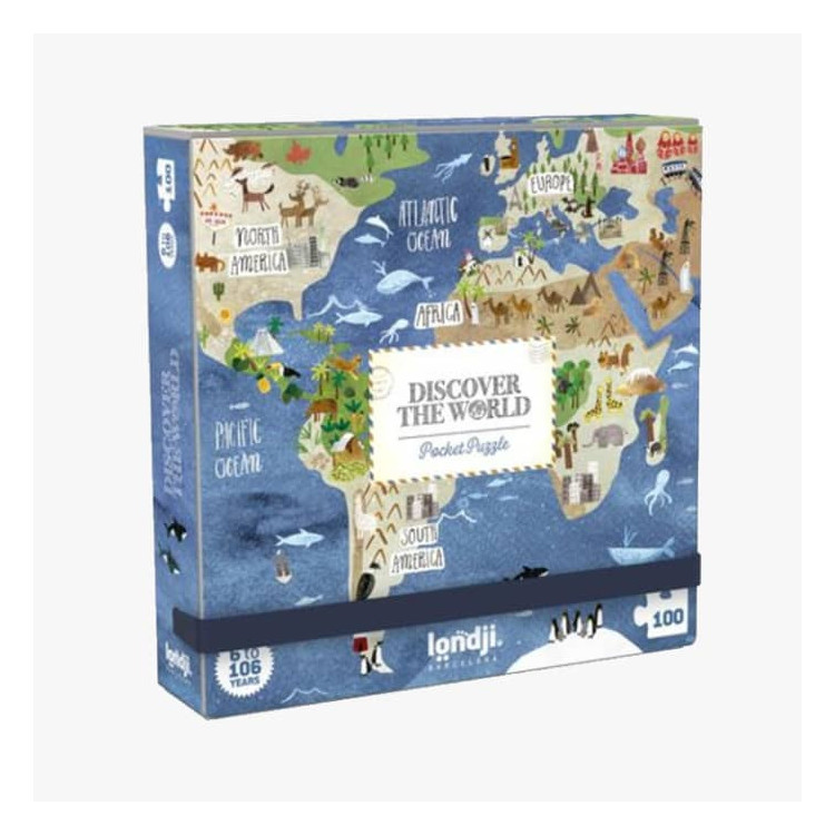 Puzzle de voyage 100 pièces - Discover the world Puzzle de voyage 100 pièces - Discover the world