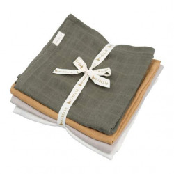 Set de 4 langes 60x60cm - Olive