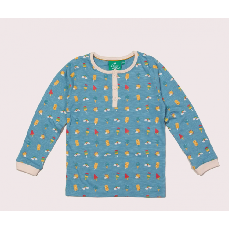 T-shirt col boutonné manches longues - Summer days