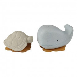 Duo jouets de bain baleine et tortue