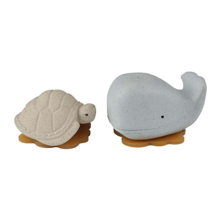 Duo jouets de bain baleine et tortue