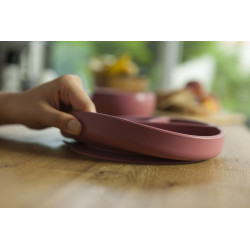 Assiette compartimentée à ventouse