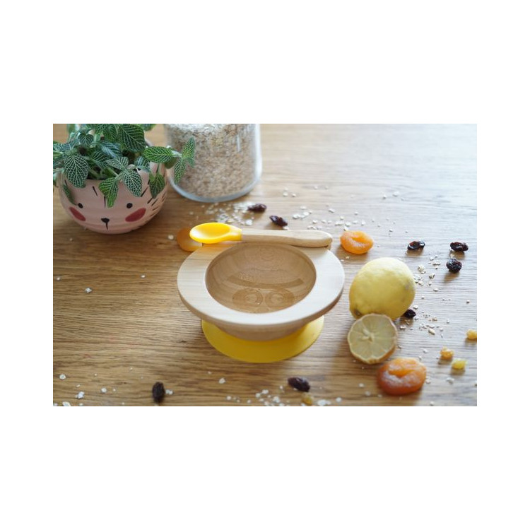 Set de repas bol et cuillère bambou & sil Set de repas bol et cuillère bambou & sil