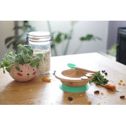 Set de repas bol et cuillère bambou & sil
