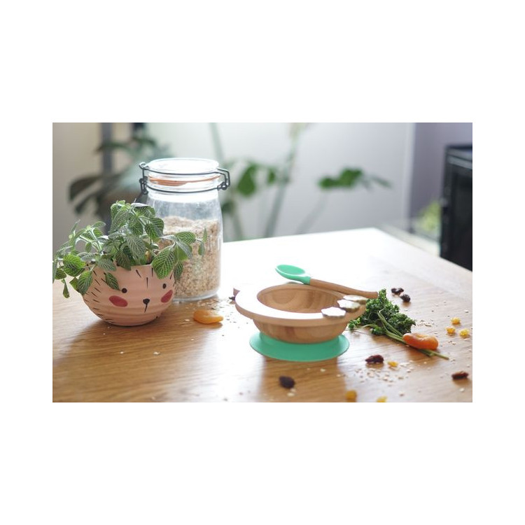 Set de repas bol et cuillère bambou & sil