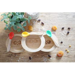 Set de repas bol et cuillère bambou & sil