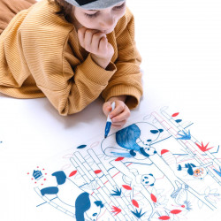Set en silicone à colorier - Panda Asie