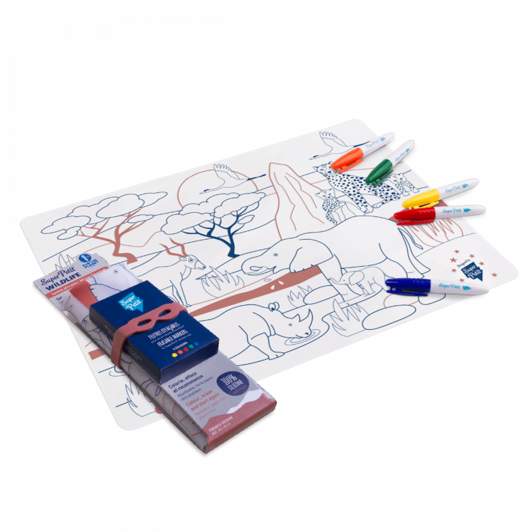 Set en silicone à colorier - Savane afri