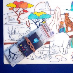 Set en silicone à colorier - Savane afri
