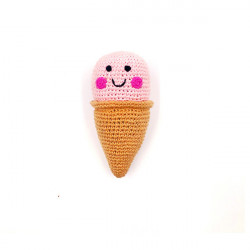 Hochet en crochet - Glace Fraise