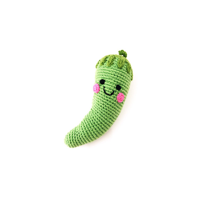 Hochet en crochet - Piment vert