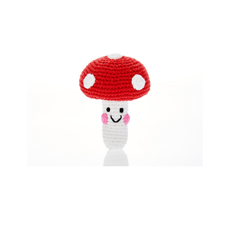 Hochet en crochet - Champignon Hochet en crochet - Champignon