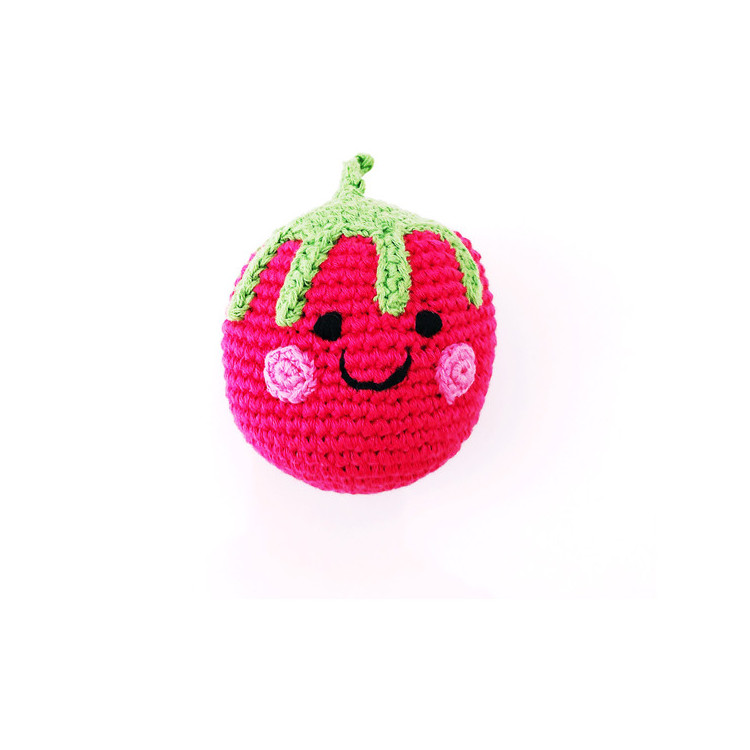 Hochet en crochet - Framboise Hochet en crochet - Framboise
