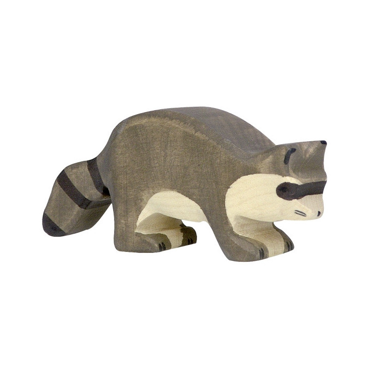 Raton-laveur, bois peint main Raton-laveur, bois peint main