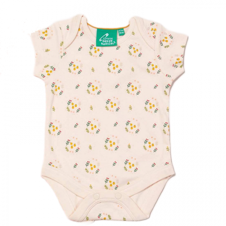 Body manches courtes - motif fleurs de coing Body manches courtes - motif fleurs de coing