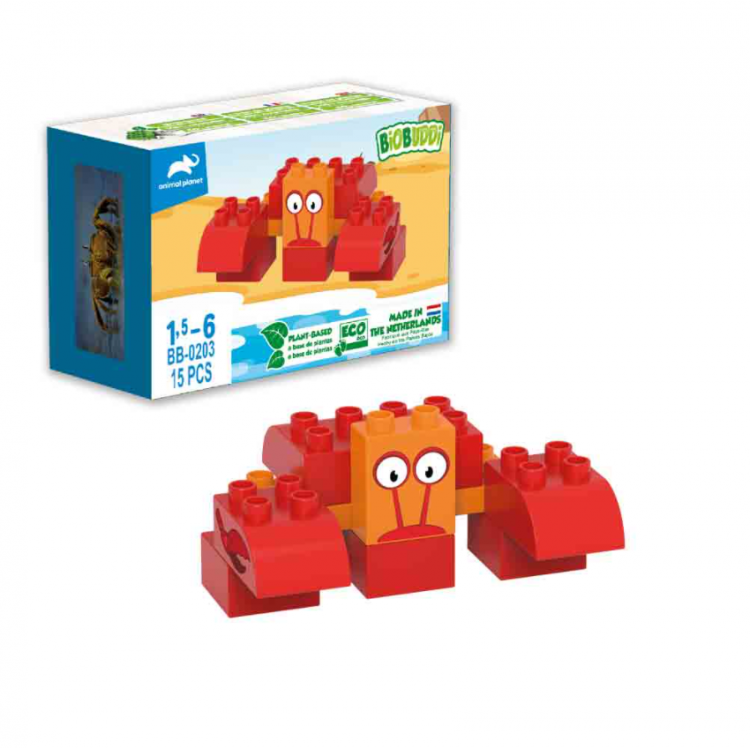 Jeu de briques écoplastique - Le crabe Jeu de briques écoplastique - Le crabe