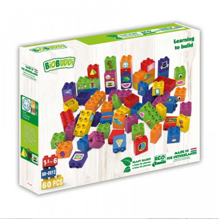 Jeu de briques bioplastique - 60 blocs Jeu de briques bioplastique - 60 blocs