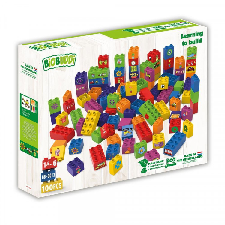 Jeu de briques bioplastique - 100 pièces Jeu de briques bioplastique - 100 pièces