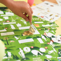 Poster éducatif 88 stickers - Carte de France