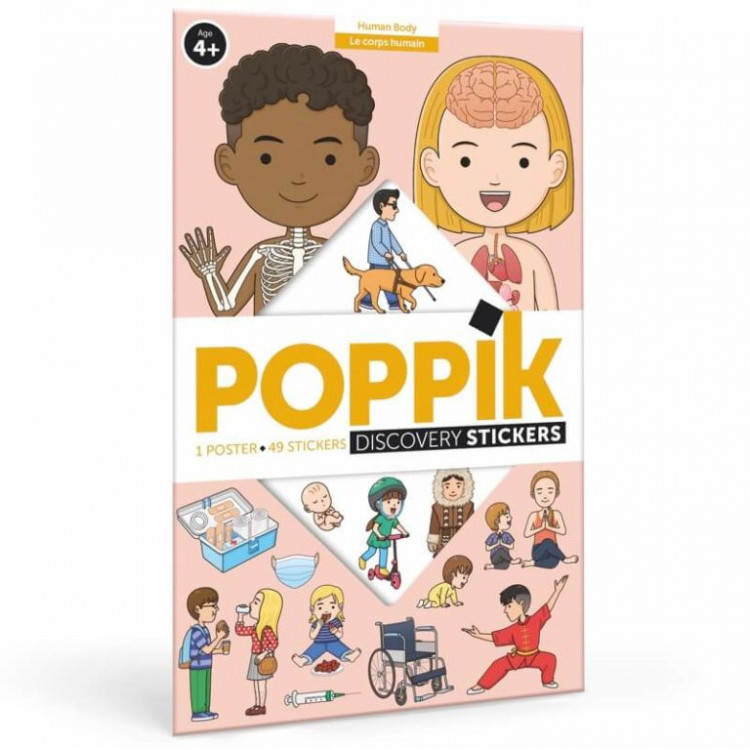 Poster éducatif 49 stickers -Corps humain Poster éducatif 49 stickers -Corps humain