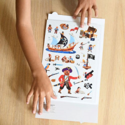 Mini poster 29 stickers - Les Pirates
