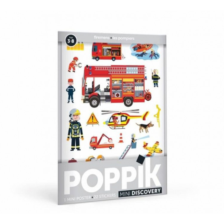 Mini poster 22 stickers - Les Pompiers Mini poster 22 stickers - Les Pompiers
