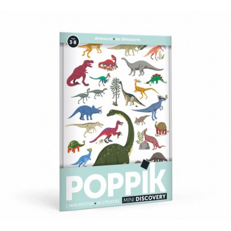 Mini Poster 26 stickers - Dinosaures Mini Poster 26 stickers - Dinosaures