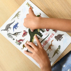 Mini Poster 26 stickers - Dinosaures