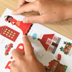 Mini poster 26 stickers - La ville rouge