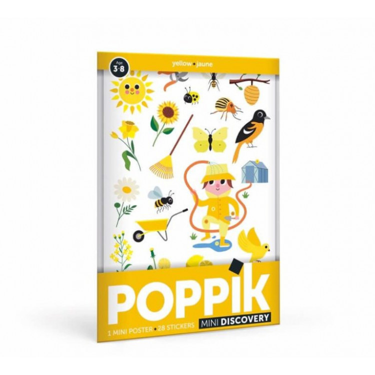 Mini poster 26 stickers - Jardin jaune