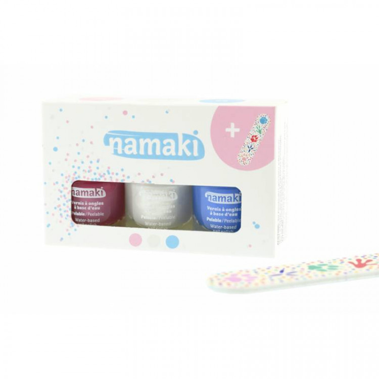Coffret 3 vernis - Rose Blanc Bleu Coffret 3 vernis - Rose Blanc Bleu